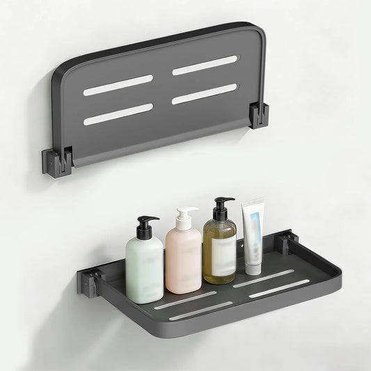 Foldable Wall Shelves 2 Pack Aluminium, No Drill Campervan