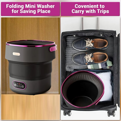 Foldable Mini Washing Machine 13L, Portable Camper Washer
