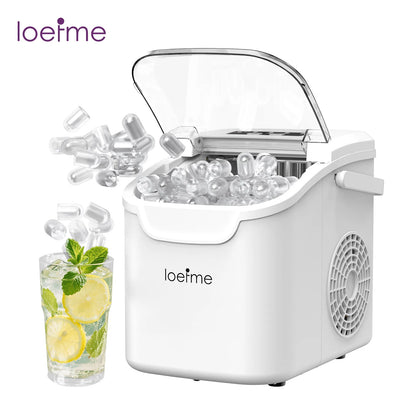 Portable Ice Maker 12kg/24h, Compressor Bullet Cubes RV