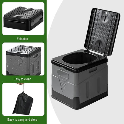Foldable Camping Toilet 20L, Dry Separating, Campervan Van
