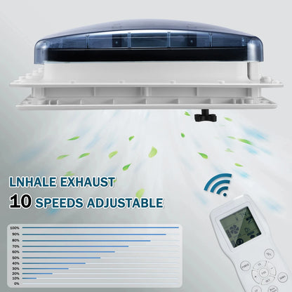 12V Roof Vent Fan 40cm, Rain Sensor, Remote, Motorhome