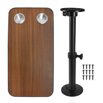 Camper Van Table Kit 80x40cm, Adjustable Leg, Cup Holders