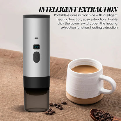 Portable Espresso Maker 20Bar Rechargeable, Capsule, Ground