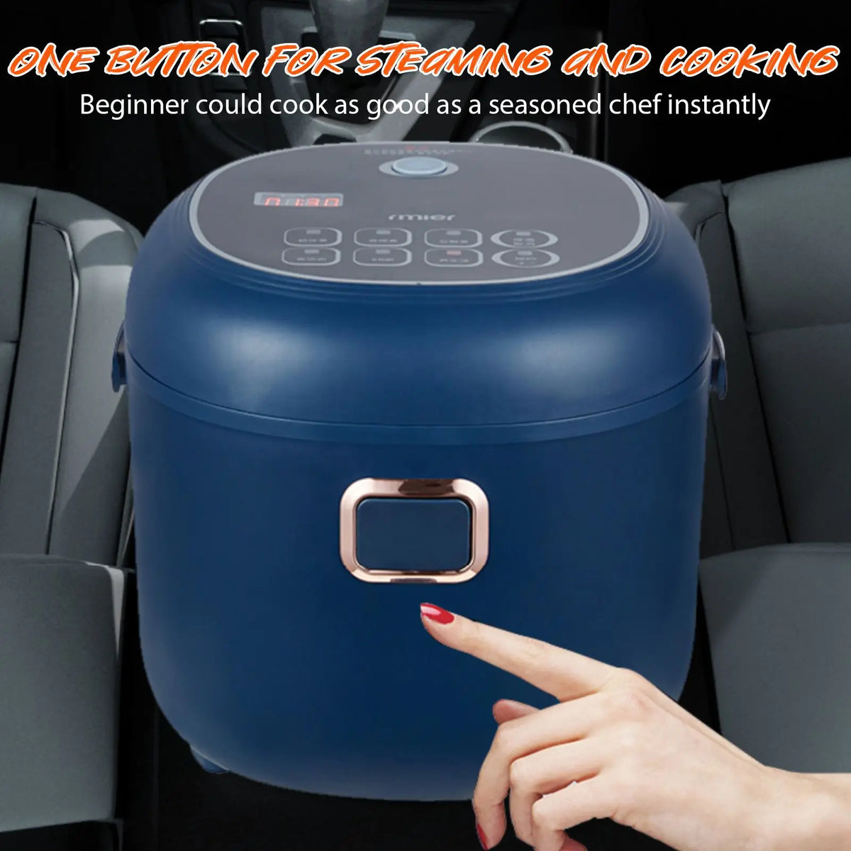 12V Rice Cooker 2L, 200W Car and Mains, EU Adapter