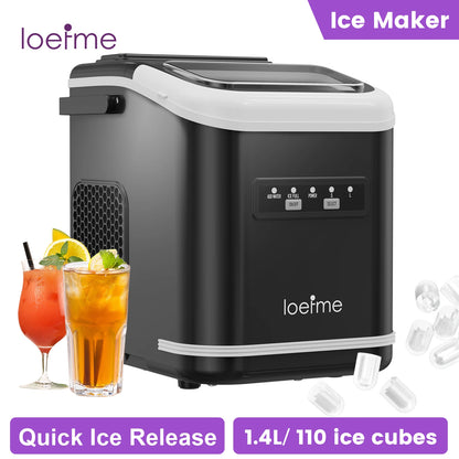 Portable Ice Maker 12kg/24h, Compressor Bullet Cubes RV