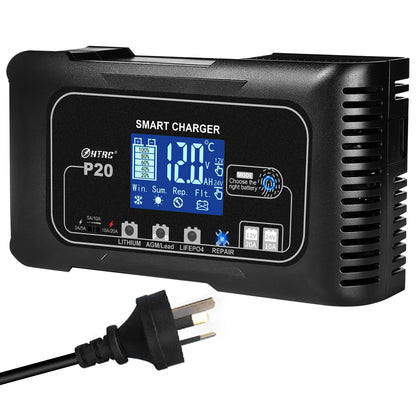 HTRC 20A Smart Battery Charger 12V 24V, LiFePO4 AGM