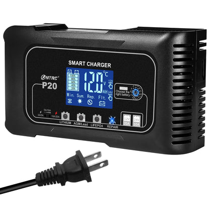 HTRC 20A Smart Battery Charger 12V 24V, LiFePO4 AGM