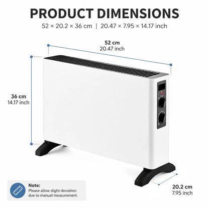 2000W Convection Heater, Thermostat, Caravan Motorhome
