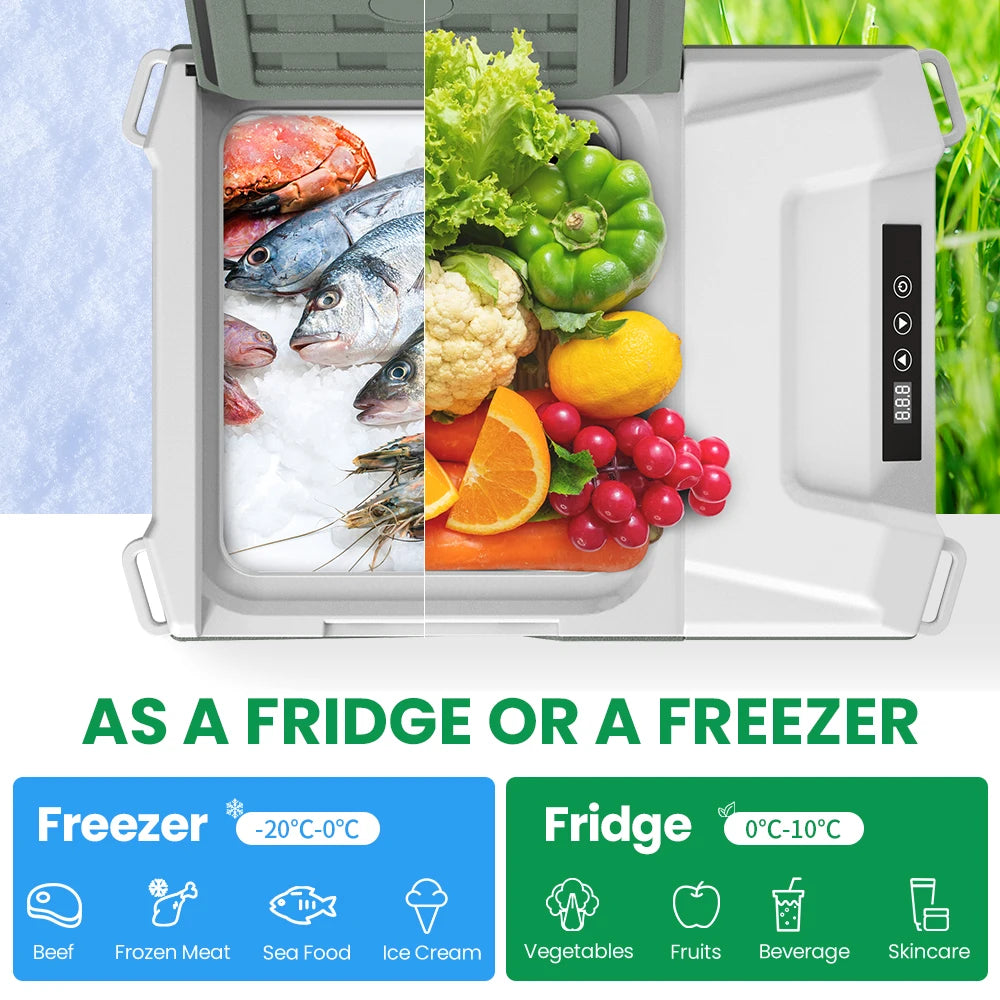Alpicool NL9 9L Compressor Fridge Freezer 12V, Car Camping
