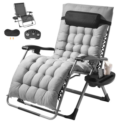 Zero Gravity Lounge Chair, Folding Recliner with Cushion