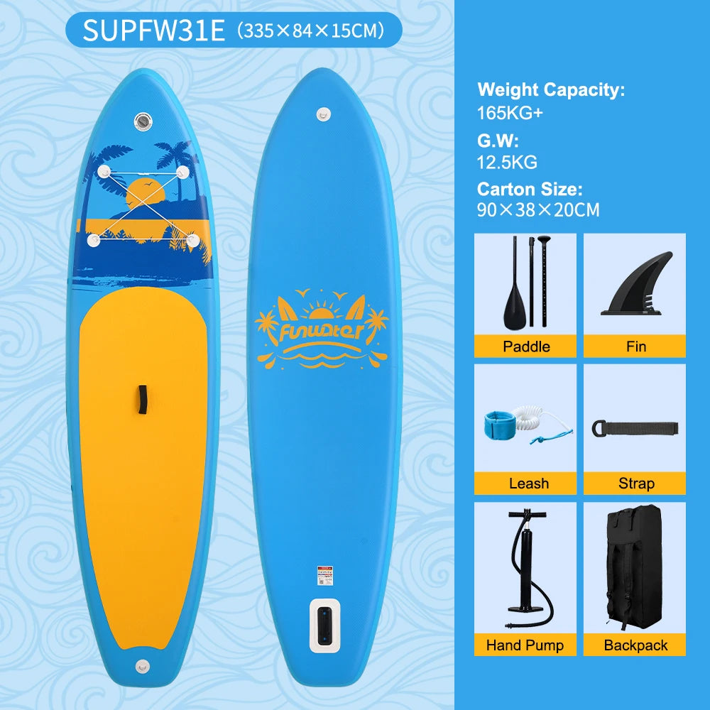 Inflatable Stand Up Paddle Board SUP 335cm, 165kg Load
