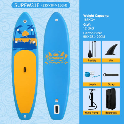 Inflatable Stand Up Paddle Board SUP 335cm, 165kg Load