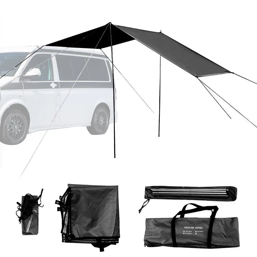 Van Awning Canopy, Waterproof Tarp Sunshade, Campervan SUV