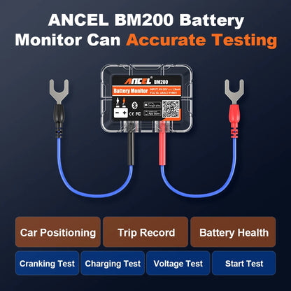 ANCEL BM200 Bluetooth 12V Battery Monitor, App, Campervan