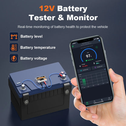 ANCEL BM200 Bluetooth 12V Battery Monitor, App, Campervan