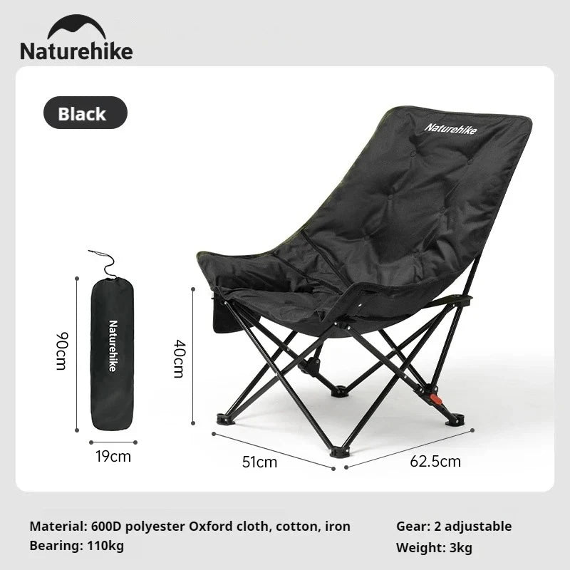 Naturehike High Back Moon Chair, Adjustable Folding Camping