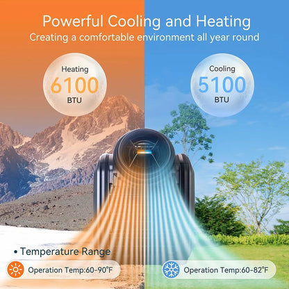 CYBERTAKE S2 Pro Portable Air Conditioner Heater 5100BTU