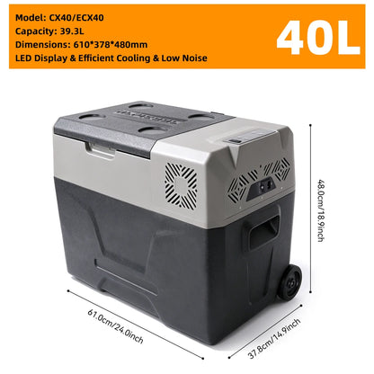 Podofo 20L Compressor Fridge Freezer 12V 230V, Campervan