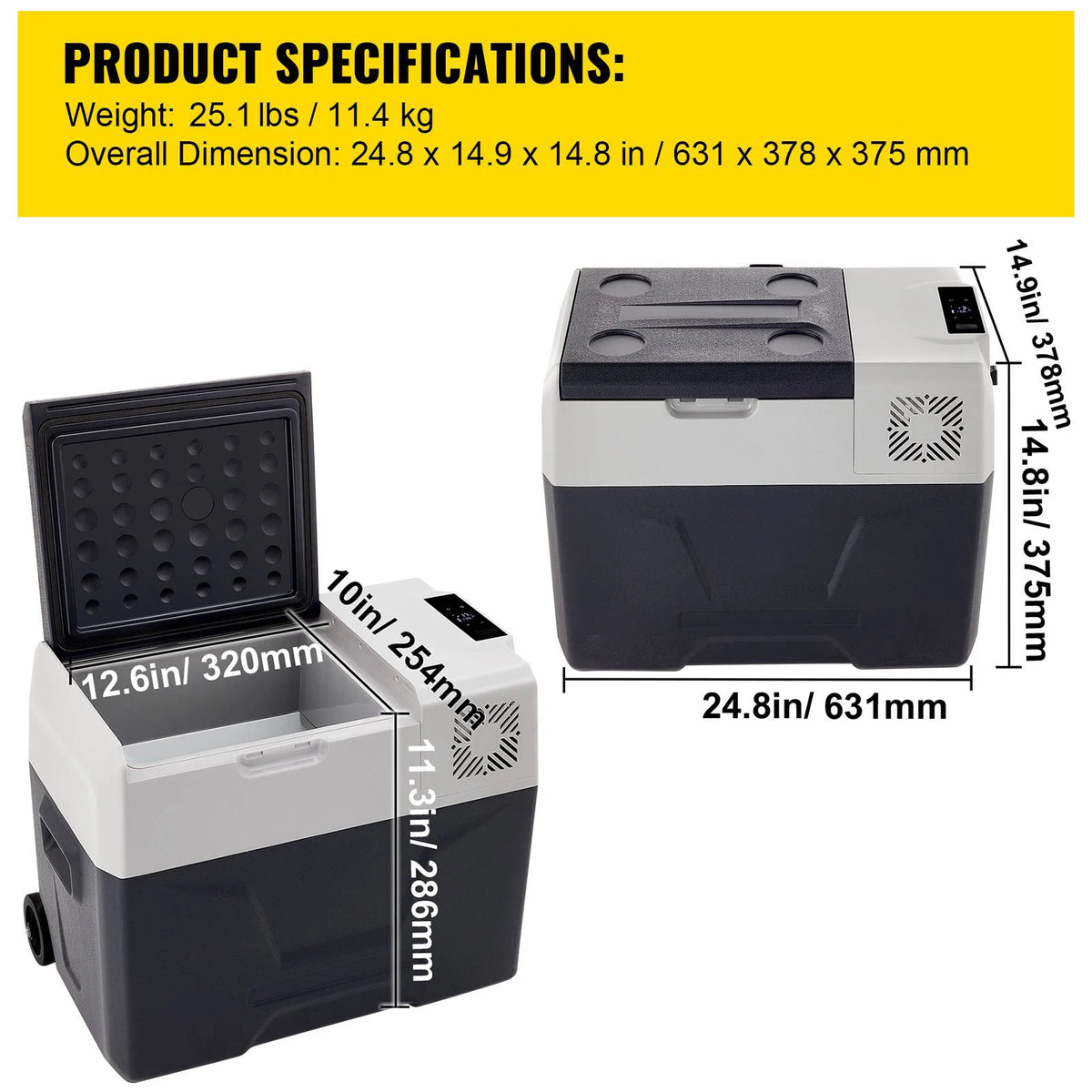 SIHAO 15L Compressor Fridge Freezer 12V, App, Campervan