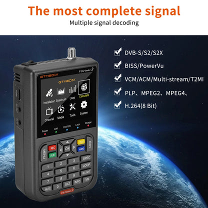 GTMEDIA V8 Finder2 Satellite Signal Meter, DVB-S2X