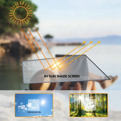 Awning Side Screen 9x7ft, Mesh Privacy Sunshade, Caravan RV