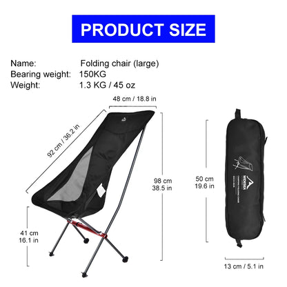 WIDESEA Folding Camping Chair and Side Table, 600D Cordura