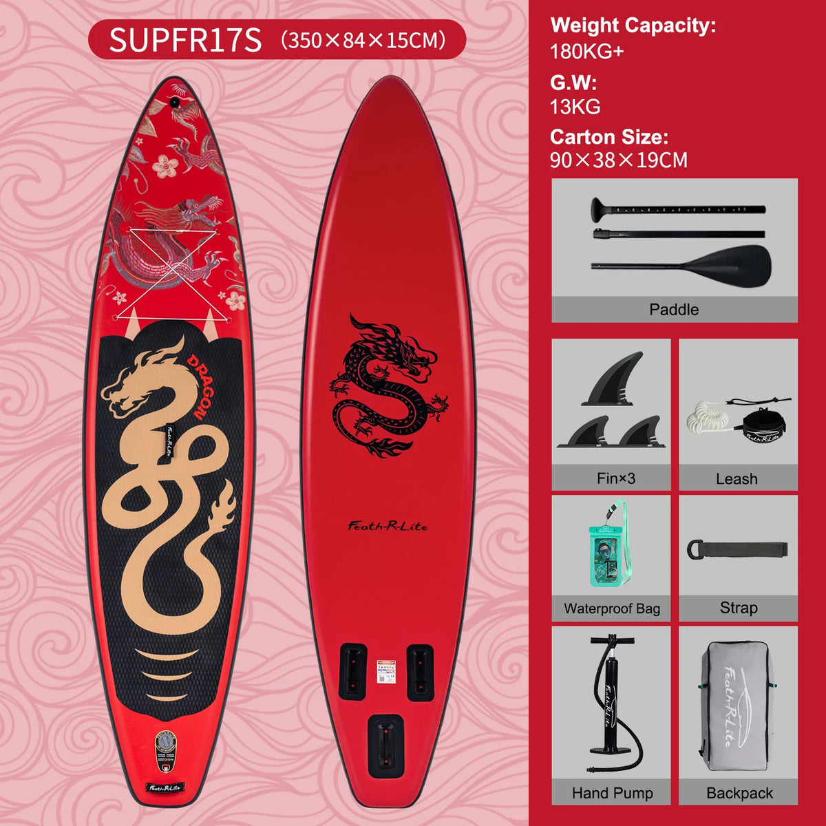 Inflatable Stand Up Paddle Board SUP 335cm, 165kg Load