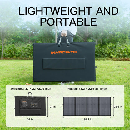 MHPOWOS 110W Foldable Solar Panel, IP67, Power Station