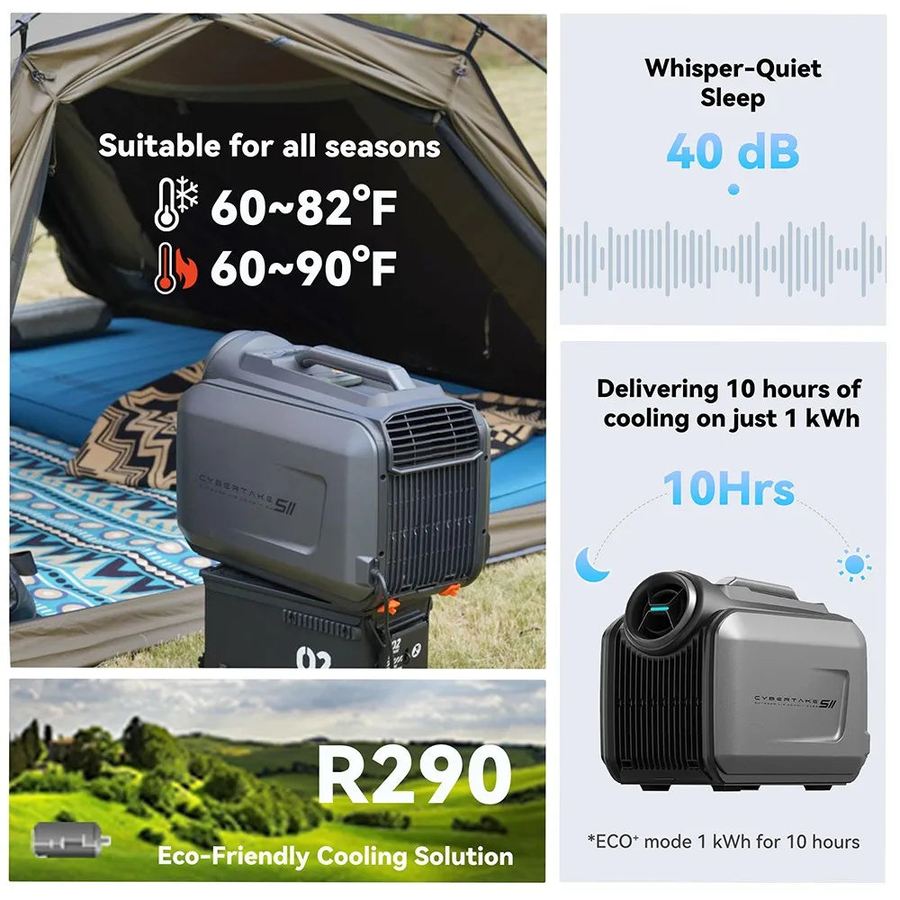 CYBERTAKE S2 Pro Portable Air Conditioner Heater 5100BTU