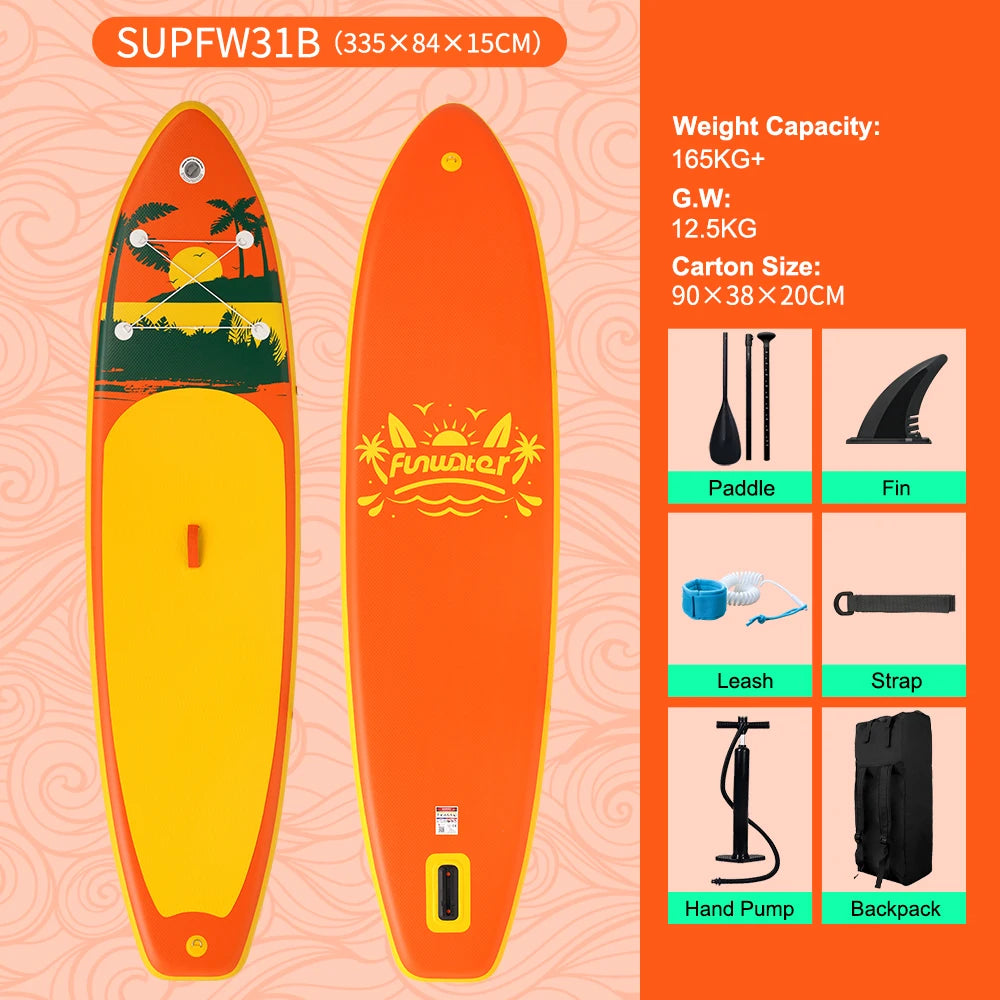 Inflatable Stand Up Paddle Board SUP 335cm, 165kg Load
