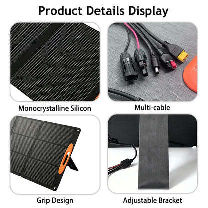 200W Foldable Solar Panel IP68, Power Station Charger RV