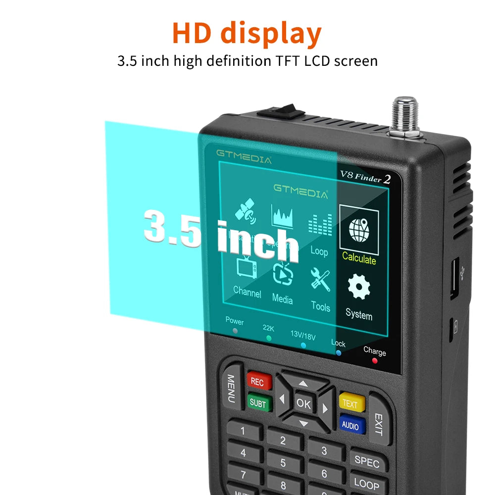 GTMEDIA V8 Finder2 Satellite Signal Meter, DVB-S2X