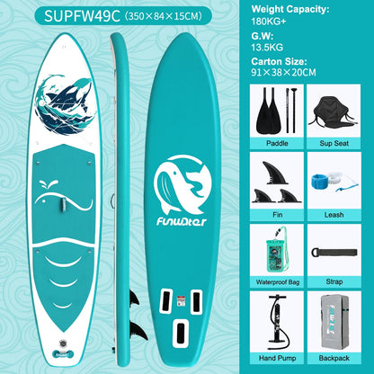 Inflatable Stand Up Paddle Board SUP 335cm, 165kg Load