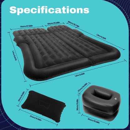 Inflatable Car Bed with Pump, 6 Chamber Air Mattress, SUV