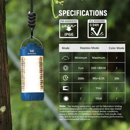Wurkkos CL01 Rechargeable Camping Lantern, IP65 21700