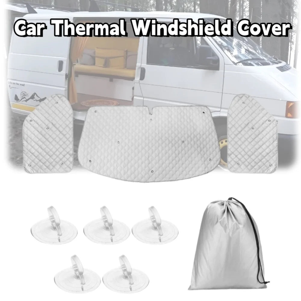 VW T4 Thermal Blinds 3-Piece Internal Windscreen Cover Set