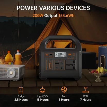 Gaiaray 200W Power Station 153.6Wh LiFePO4, Camping