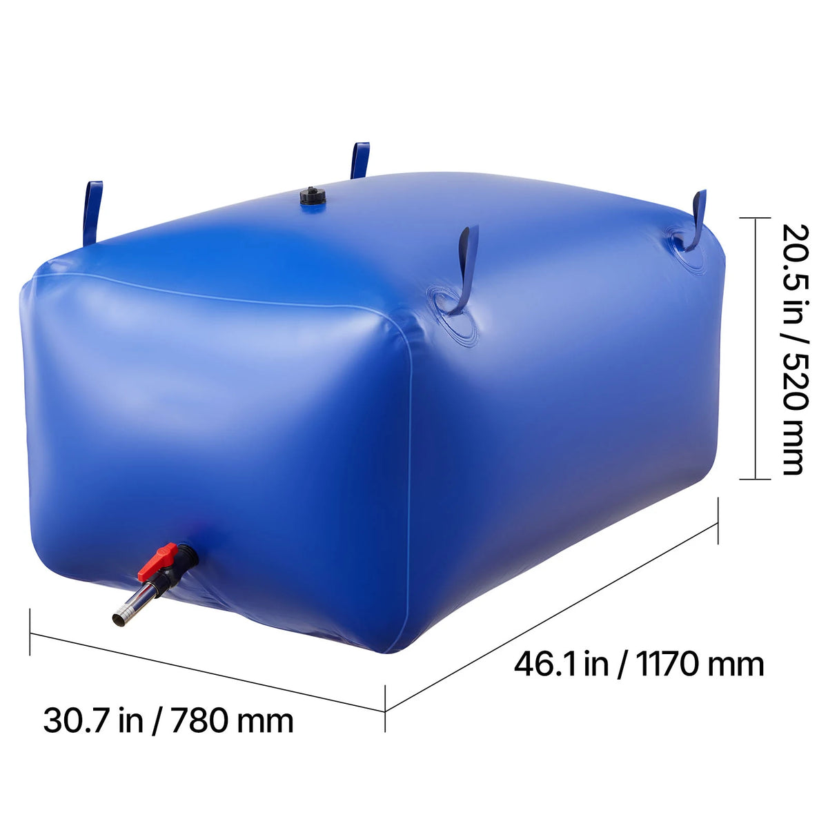 Collapsible Water Bladder 113L or 132L, 1000D PVC Tank