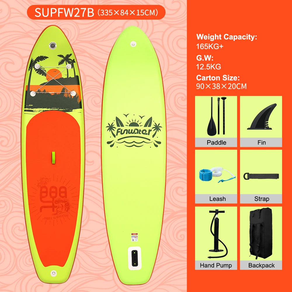 Inflatable Stand Up Paddle Board SUP 335cm, 165kg Load