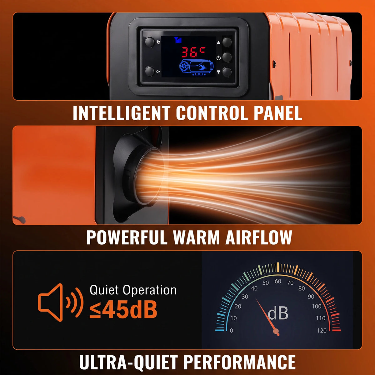 8kW Diesel Air Heater 12V 24V LCD Remote, Campervan