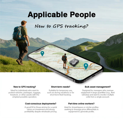 4G Magnetic GPS Tracker 7500mAh, App, Campervan Security