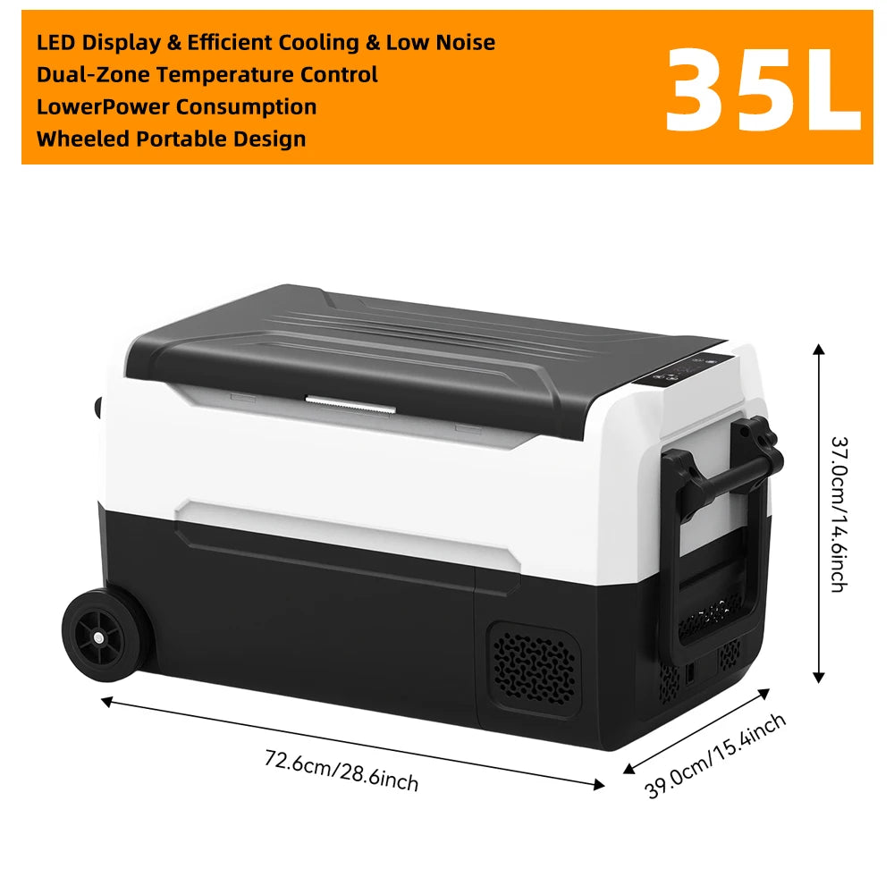 Podofo 20L Compressor Fridge Freezer 12V 230V, Campervan