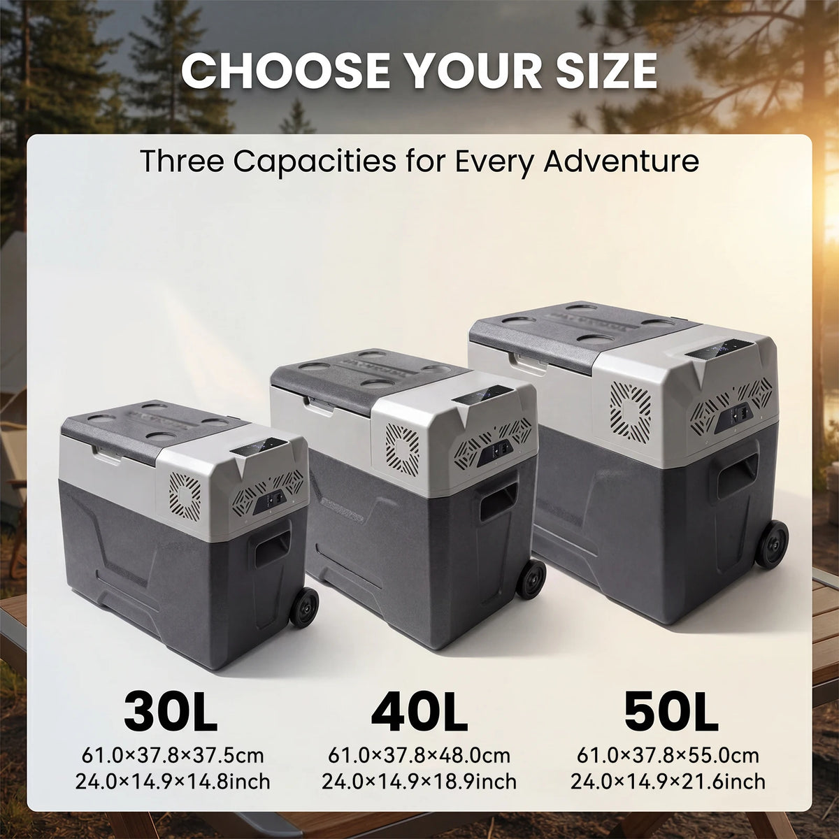 Podofo 20L Compressor Fridge Freezer 12V 230V, Campervan