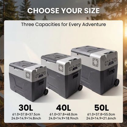 Podofo 20L Compressor Fridge Freezer 12V 230V, Campervan