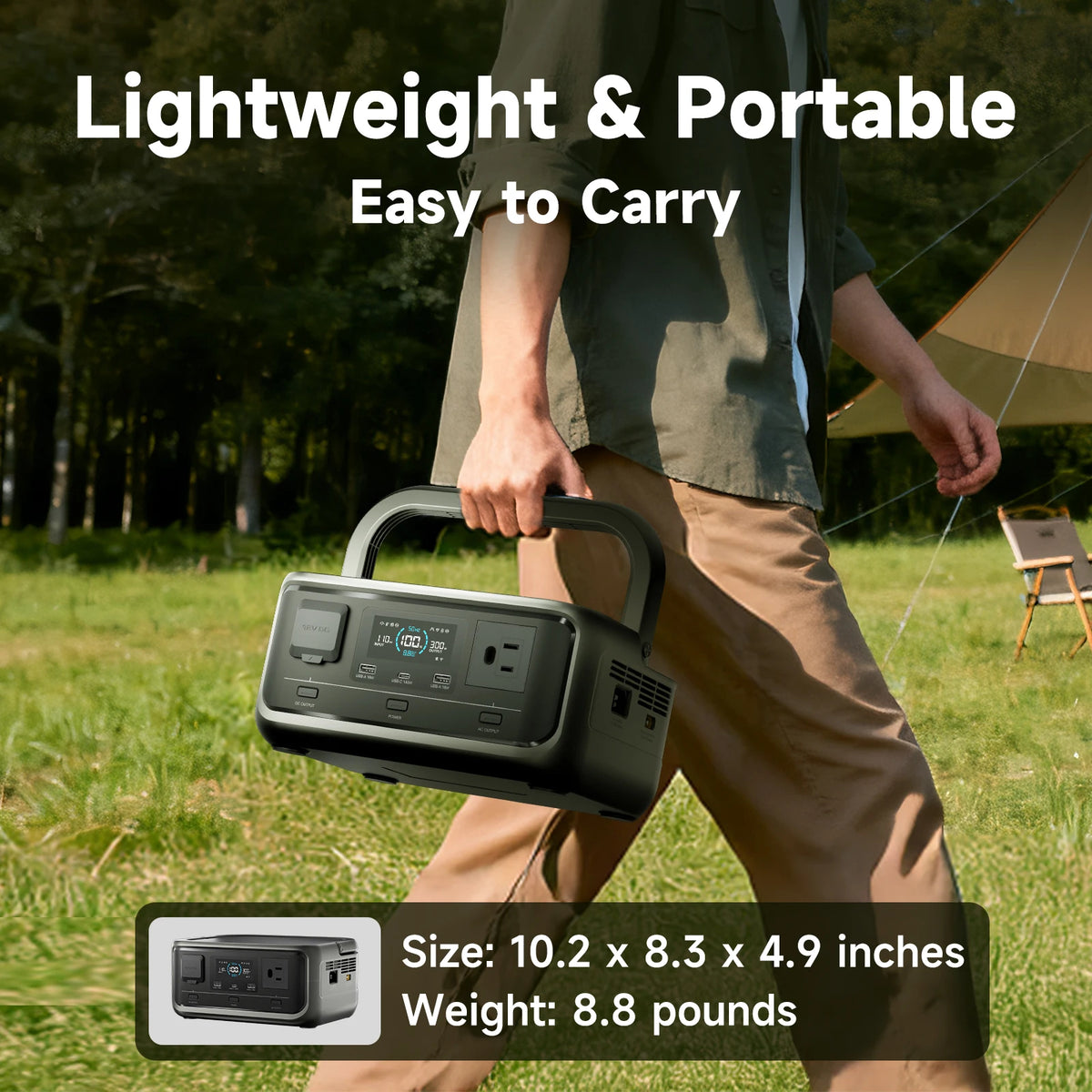 ALLPOWERS P300 Power Station 256Wh LiFePO4, 300W Camping