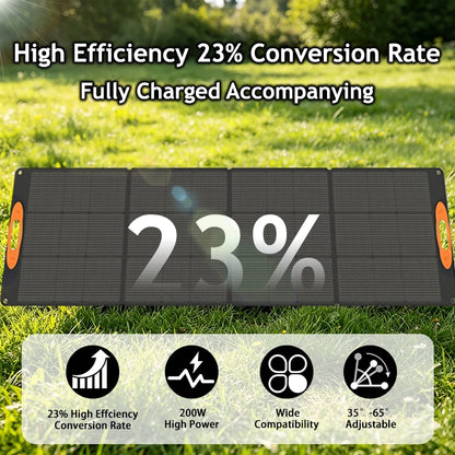 200W Foldable Solar Panel IP68, Power Station Charger RV