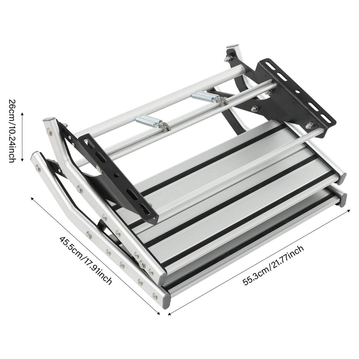 Foldable Aluminium RV Step, 2 Treads, 200kg, Caravan Camper