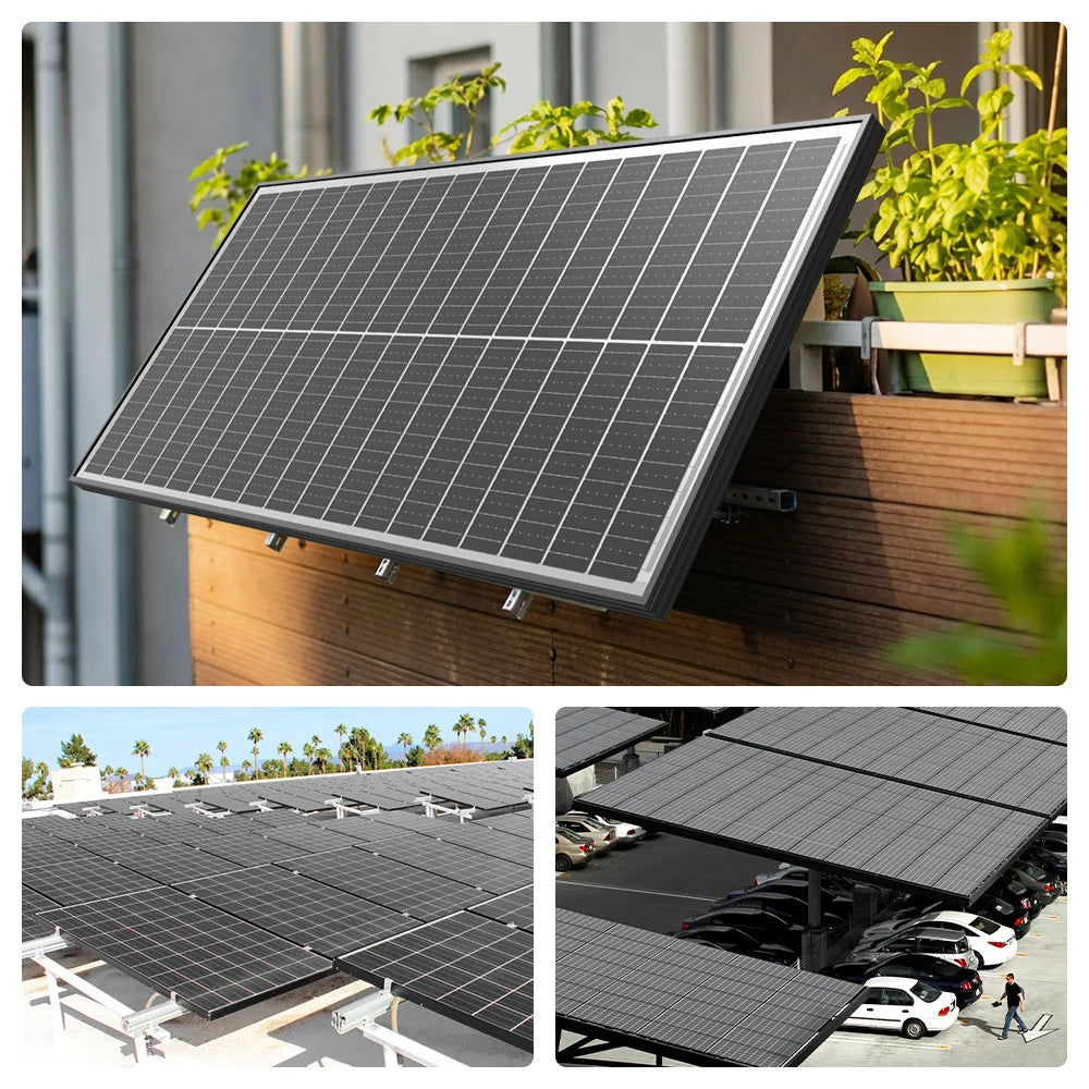 RVPOZWER 100W 12V Bifacial Solar Panel, Monocrystalline
