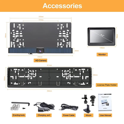 Solar Wireless Reversing Camera 4.3in Monitor, Motorhome RV