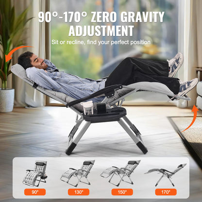 Zero Gravity Lounge Chair, Folding Recliner with Cushion